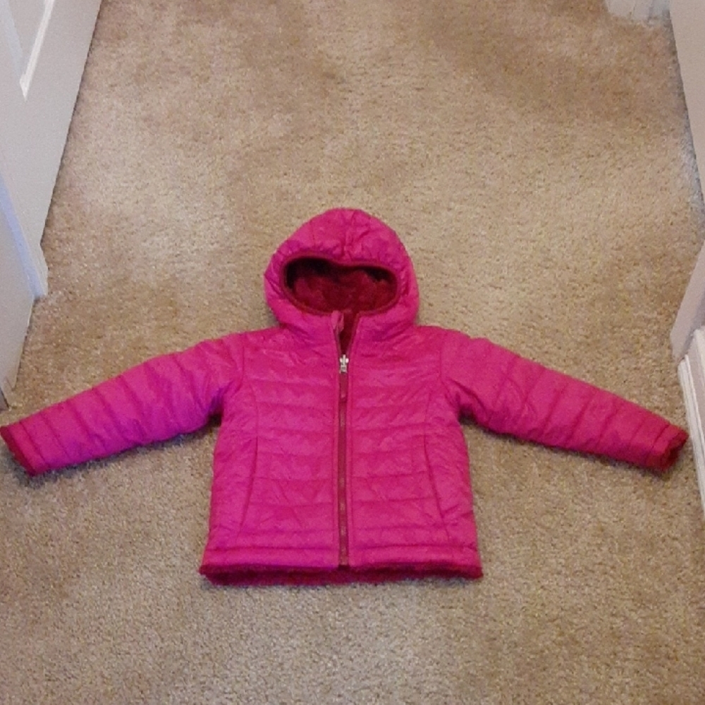 Kids Pink Hooded Jacket